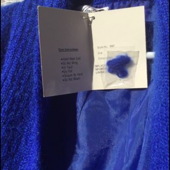 NWT! Career Vintage 80’s 90’s woman’s Sweater cardigan wool mohair embroidery - Picture 7 of 11